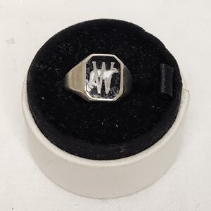 Silver Onyx Dog W Signet Ring